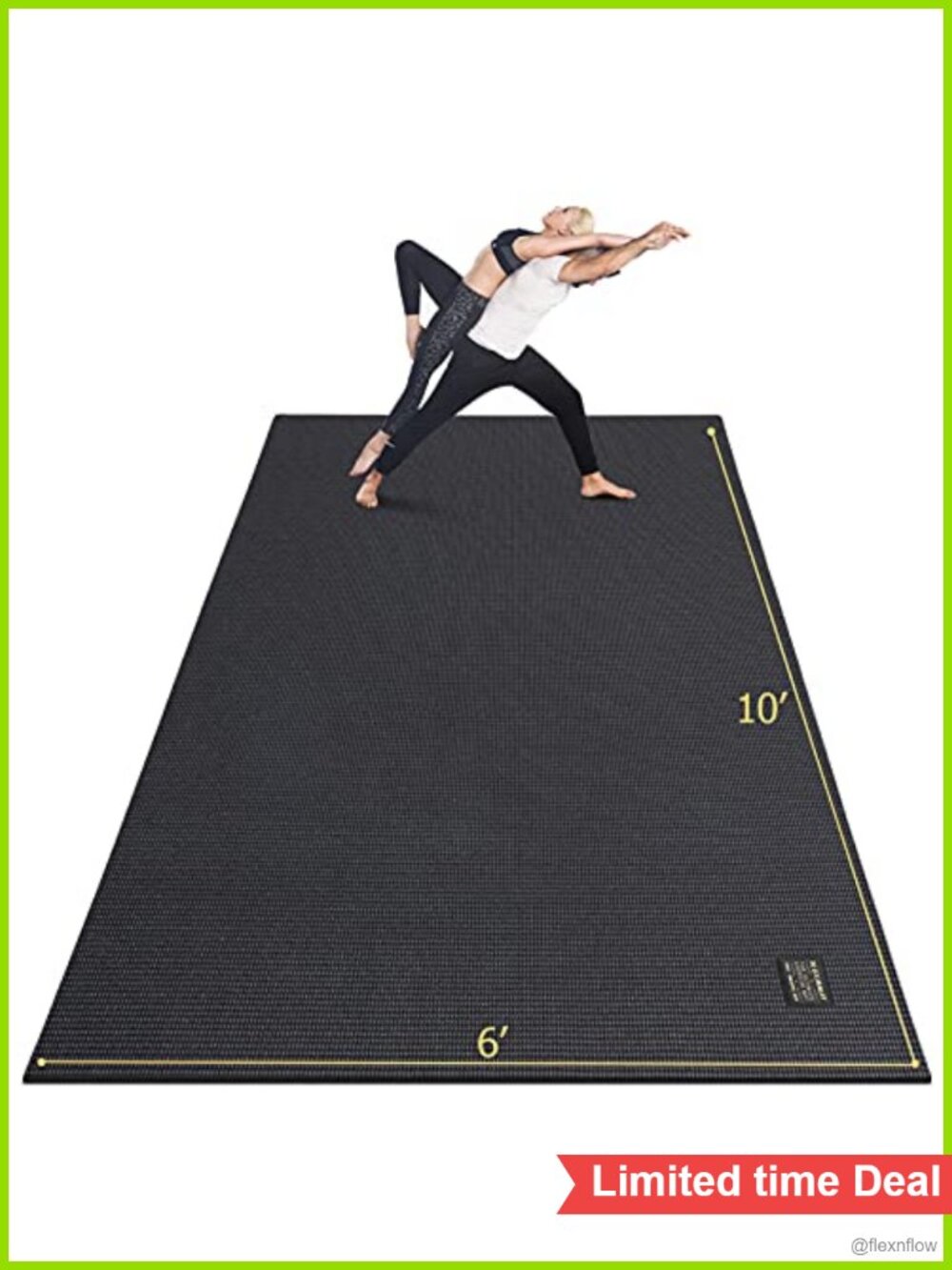Extra Long Wide 7mm Thick Yoga Mat for Home Gym, Non-Slip Memory Foam Workout